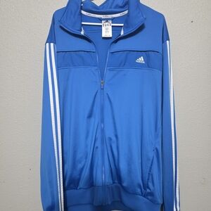 Adidas Men's Vibrant Blue Zip-Up Jacket